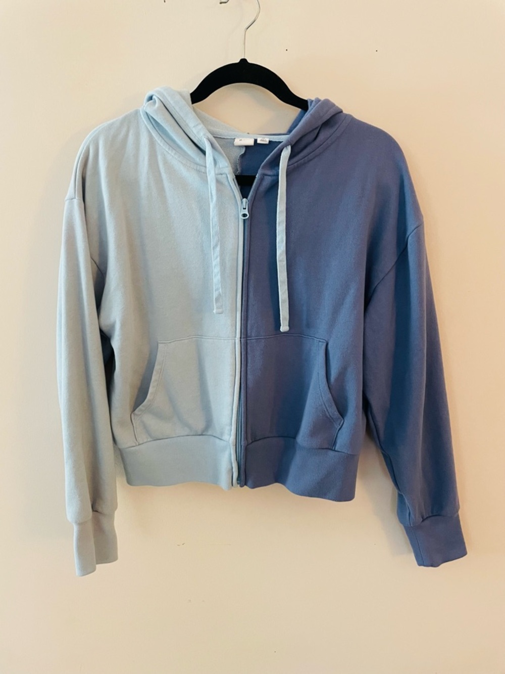 GAP Two-Tone Blue Zip Hoodie
